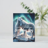 北極の守護者 誕生日招待 ポストカード (スタンド正面)