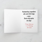 北極の小妖精や小人抗議クリスマスカードを占拠する シーズンカード (内部)