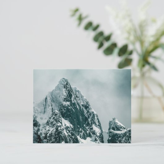 北極の山の風景の写真 ポストカード (スタンド正面)
