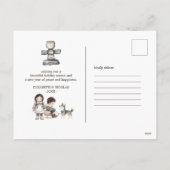 北極の弱虫 | ピースラブ&ライトホリデーカード シーズンポストカード (裏面)