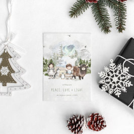 北極の弱虫 | ピースラブ&ライトホリデーカード シーズンポストカード