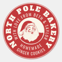 北極の手作りギフト 北極のパン屋ステッカー ラウンドシール