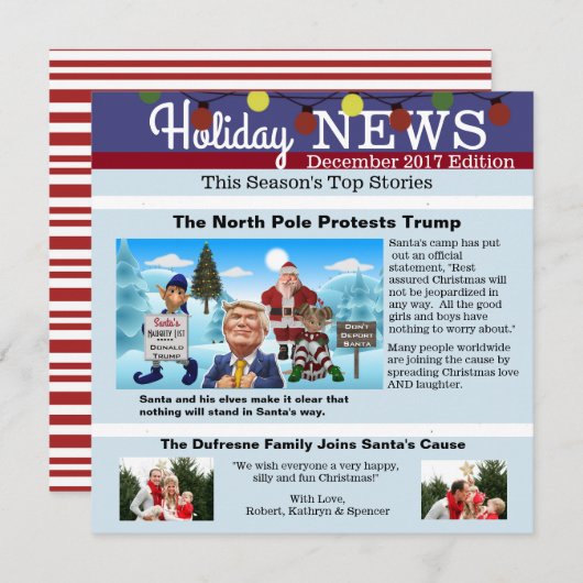 「北極の抗議」クリスマスフォトカード シーズンカード (正面/裏面)