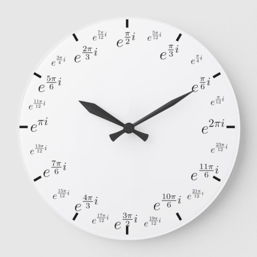 北極の数学の時計 ラージ壁時計 (正面)