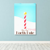 北極の旅行ポスター キャンバスプリント (インサイチュ (ウッドフロア))