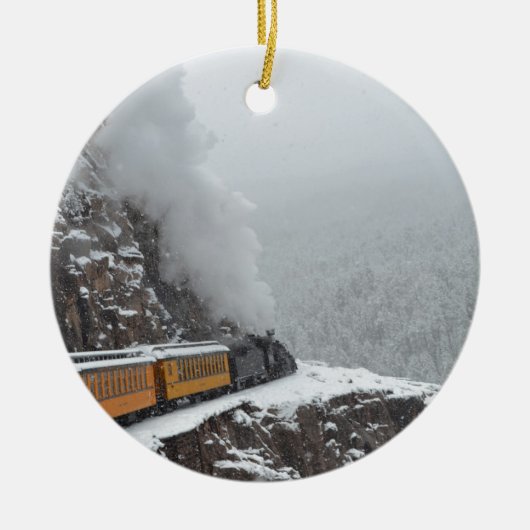 北極の明白な円形くねり セラミックオーナメント (正面)