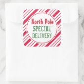 北極の特別配達クリスマスギフトタグ スクエアシール (バッグ)