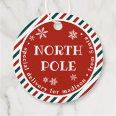 北極の特別配達クリスマスギフトタグ フェイバータグ (正面)