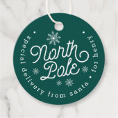 北極の特別配達クリスマスギフトタグ フェイバータグ (正面)
