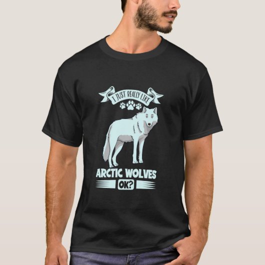 北極の狼が好き Tシャツ (正面)