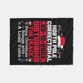 北極の矯正がクリスマスソングを歌った フリースブランケット (正面(横))