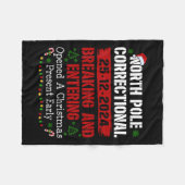 北極の矯正のブレークとオープンに入る フリースブランケット (正面(横))