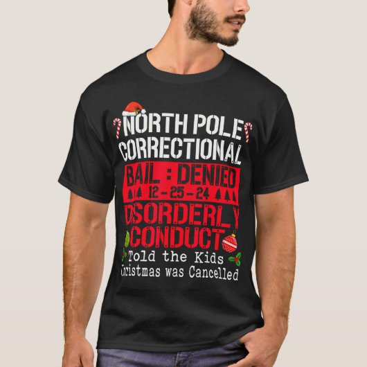 北極の矯正は子供たちにクリスマスを告げた Tシャツ (正面)
