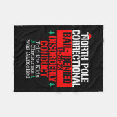 北極の矯正クリスマスがマッチを中止 フリースブランケット (正面(横))