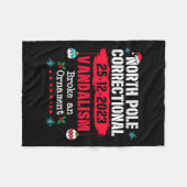 北極の矯正バンダリズムが装飾品を壊した フリースブランケット (正面(横))