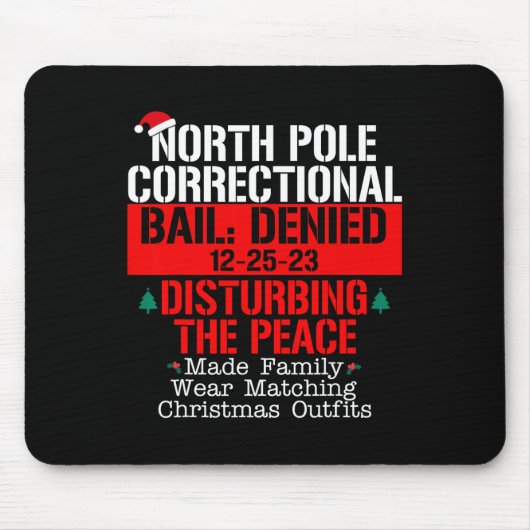 北極の矯正保釈金が妨害を否定 マウスパッド (正面)