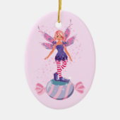 北極の砂糖の梅の妖精 セラミックオーナメント (正面)