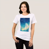 北極の空の下のホッキョクグマ トライブレンドＴシャツ (正面全面)
