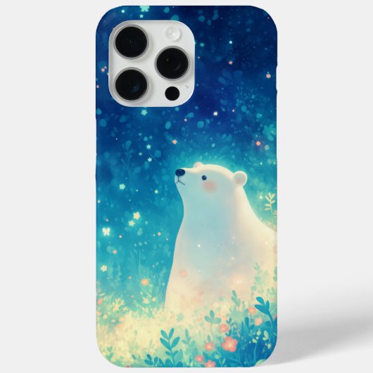 北極の空の下のホッキョクグマ Case-Mate iPhoneケース (裏面)