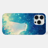 北極の空の下のホッキョクグマ iPhoneケース (裏面横)