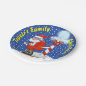 北極の紙皿のスキーサンタ ペーパープレート (アングル)