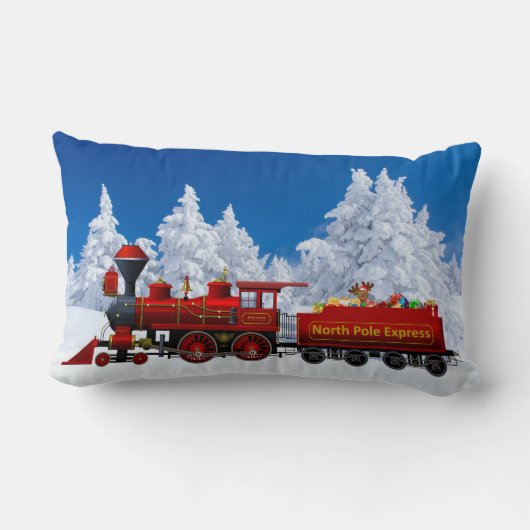 北極の表現クリスマス枕 ランバークッション (裏面)