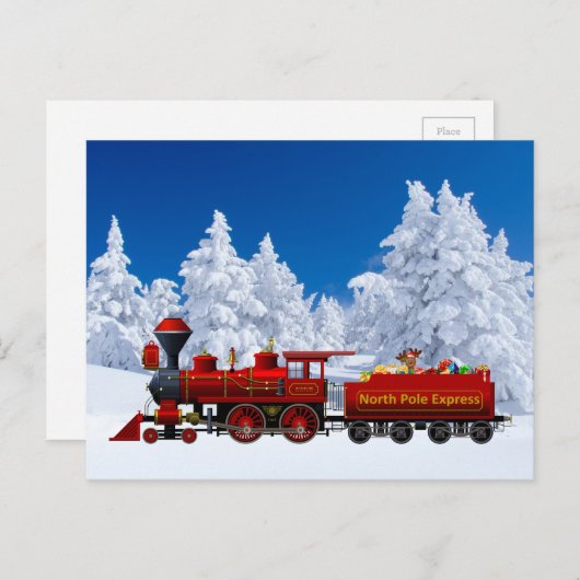 北極の表現クリスマス シーズンポストカード (正面/裏面)