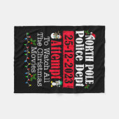 北極の警察は全キリストを監視しようとする フリースブランケット (正面(横))