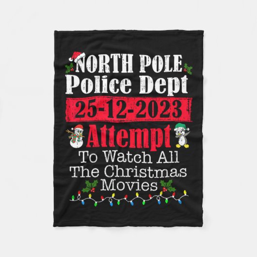 北極の警察は全キリストを監視しようとする フリースブランケット (正面)