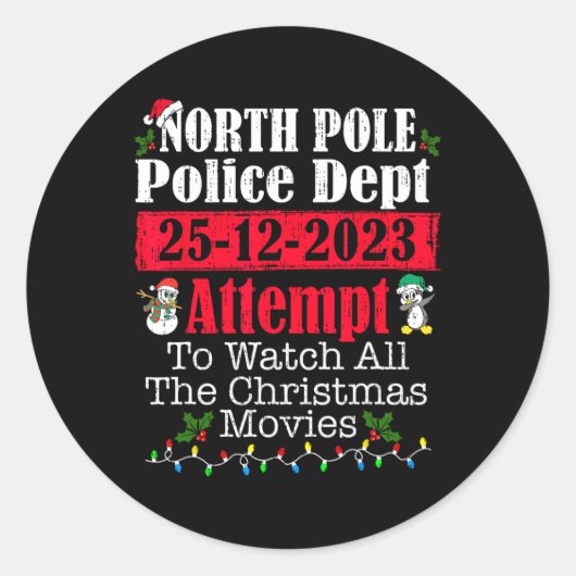 北極の警察は全キリストを監視しようとする ラウンドシール (正面)