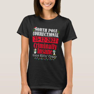 北極の警察本部は犯罪的に狂ったエルフィ Tシャツ