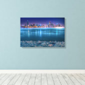 北極の道賀湖には雪や氷が豊富に見られる キャンバスプリント (インサイチュ (ウッドフロア))