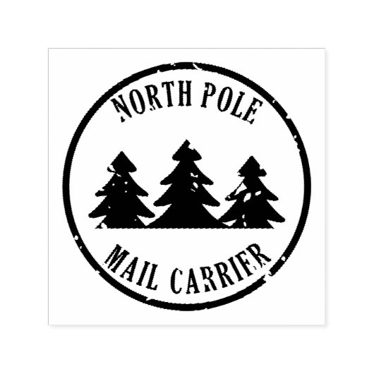 北極の郵便運送業者(サンタ送料から) セルフインキングスタンプ (デザイン)