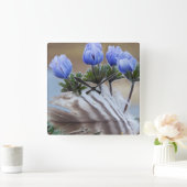 北極の野生の花、アラスカ、シワード半島 スクエア壁時計 (ホーム)