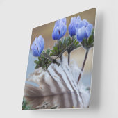 北極の野生の花、アラスカ、シワード半島 スクエア壁時計 (傾斜)