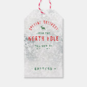 北極の雪氷からの特別な配達 ギフトタグ (正面)