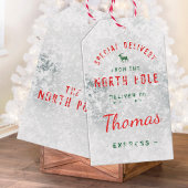 北極の雪氷からの特別な配達 ギフトタグ