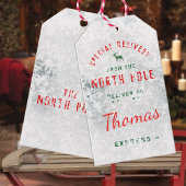 北極の雪氷からの特別な配達 ギフトタグ