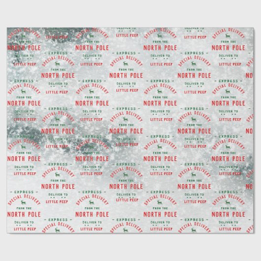 北極の雪氷からの特別な配達 ラッピングペーパー (フラット)