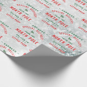 北極の雪氷からの特別な配達 ラッピングペーパー (角)