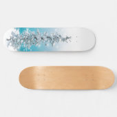 北極の青い銀霜の降りたは常緑の輝きを放つ スケートボード (横)