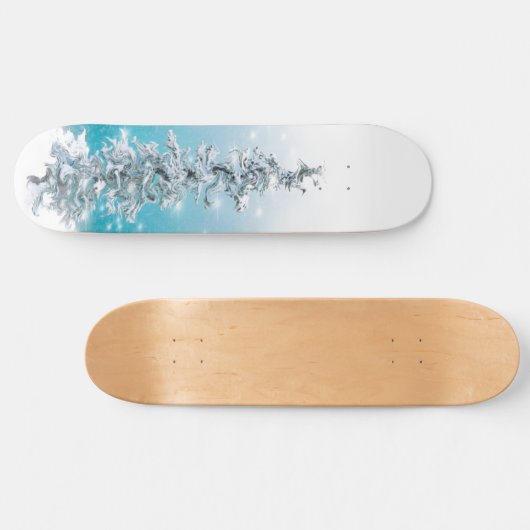 北極の青い銀霜の降りたは常緑の輝きを放つ スケートボード (横)