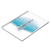 北極の青い銀霜の降りたは常緑の輝きを放つ ノートブック (左側)