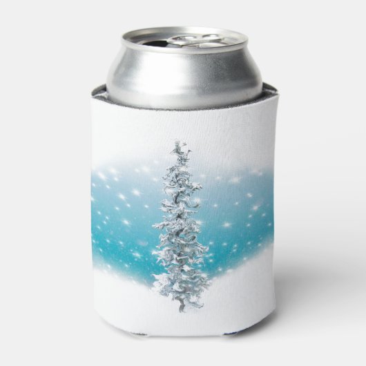 北極の青い銀霜の降りたは常緑の輝きを放つ 缶クーラー (缶正面)