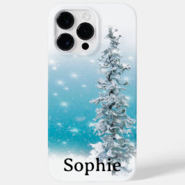 北極の青い銀霜の降りたは常緑の輝きを放つ Case-Mate iPhone 14 PRO MAXケース