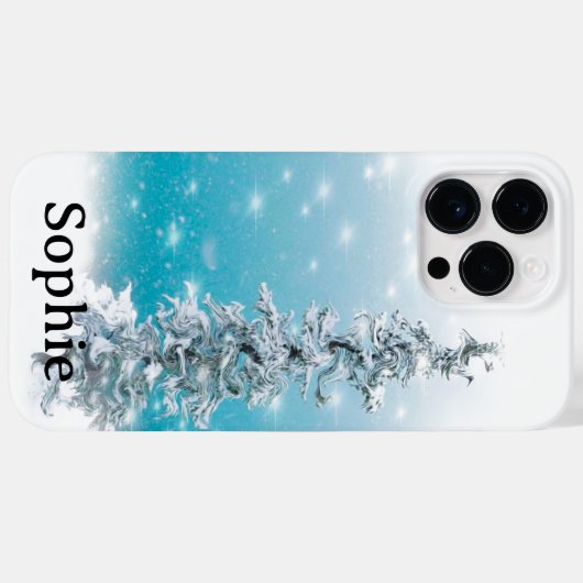 北極の青い銀霜の降りたは常緑の輝きを放つ Case-Mate iPhoneケース (裏面 (横))