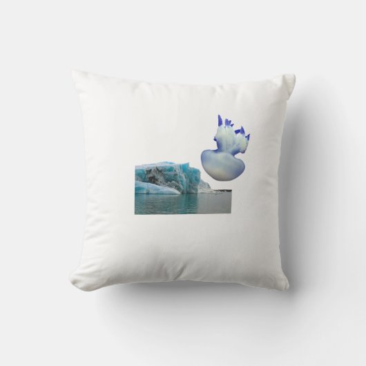 北極の静けさの枕 - 氷山とクラゲ Na クッション (正面)