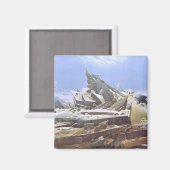 北極の風景（Caspar David Friedrich著） マグネット (正面/裏面)