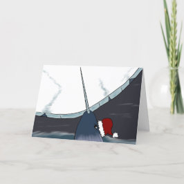 北極のNarwhalのクリスマス シーズンカード