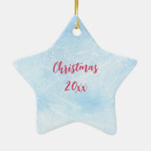 北極またはバストクリスマストレインカスタムスター セラミックオーナメント (裏面)